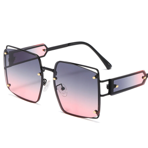 Damer elegante oversized solbriller med markant geometrisk design Luvikno