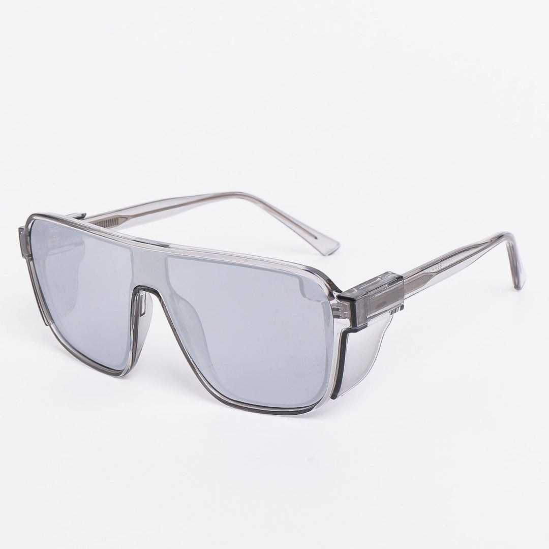Dame sporty solbriller i futuristisk design med fargede linser Luvikno