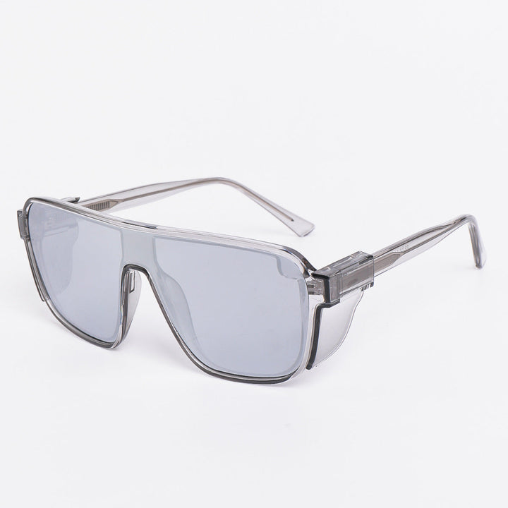 Dame sporty solbriller i futuristisk design med fargede linser Luvikno