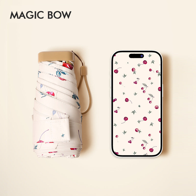 Dame floral sammenleggbare paraply Luvikno