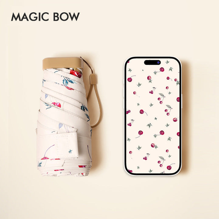 Dame floral sammenleggbare paraply Luvikno