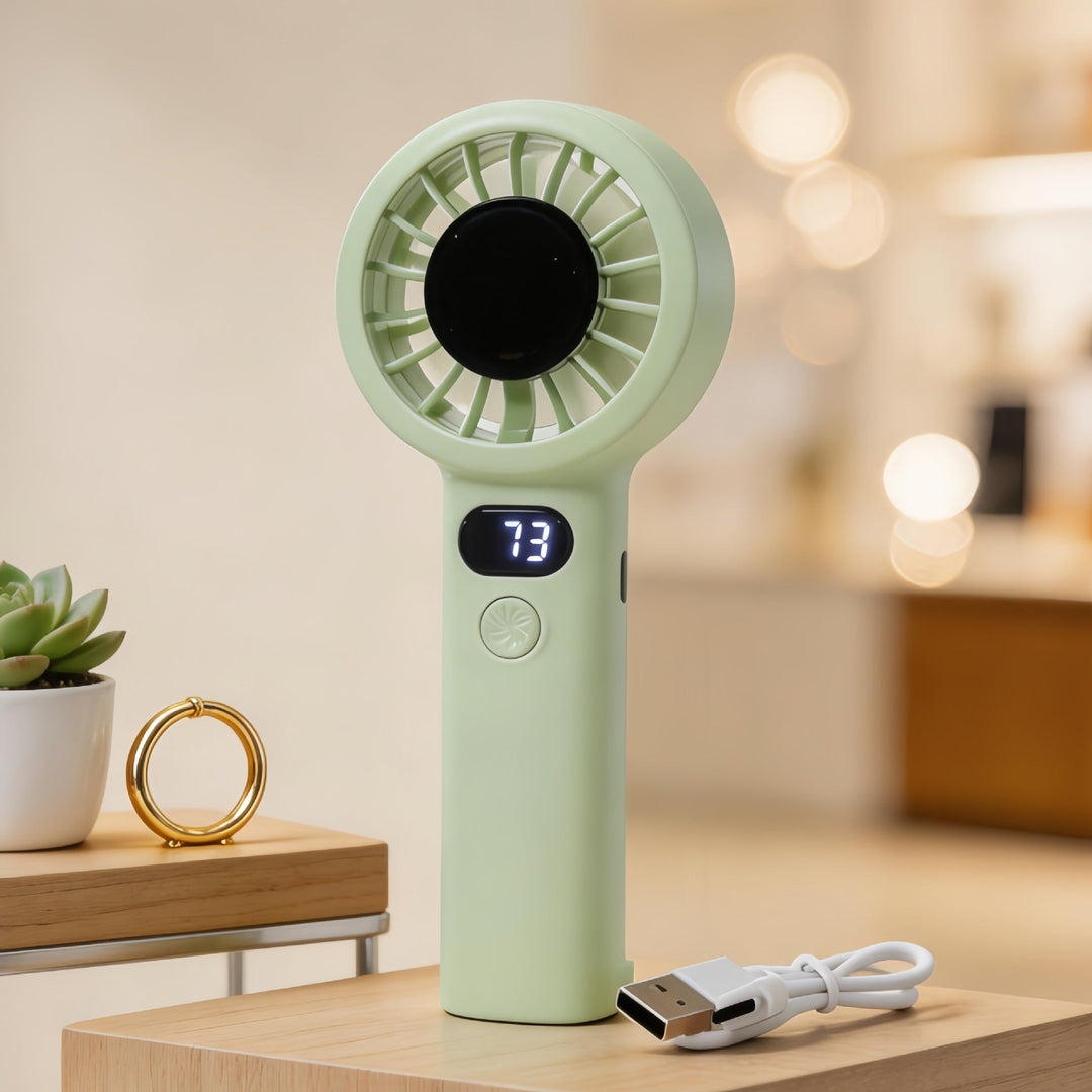 Dames bærbar håndvifte med digital styring og ergonomisk design Luvikno