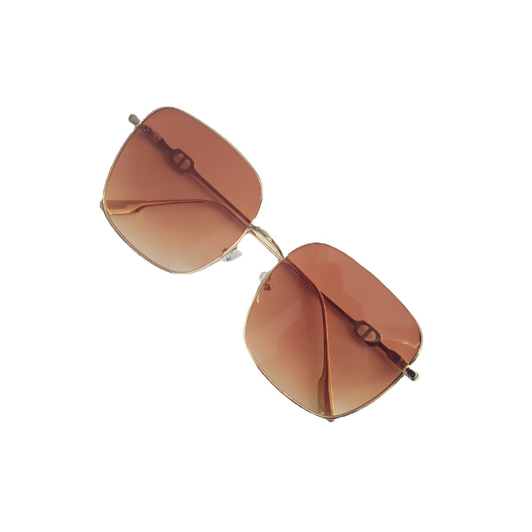 Dame geometrisk oversized solbrille Luvikno