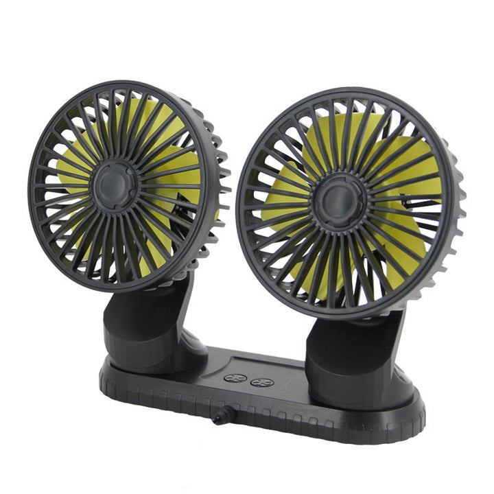 Dual-Head Justerbar Skrivebords Vifte Luvikno