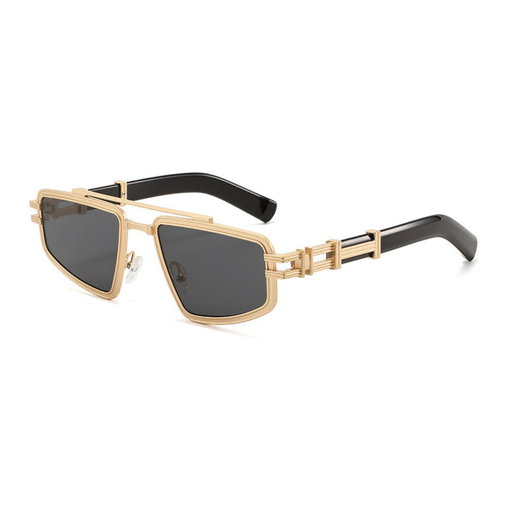 Dame Designer-solbrille med filigran metallramme og polariserte glass Luvikno