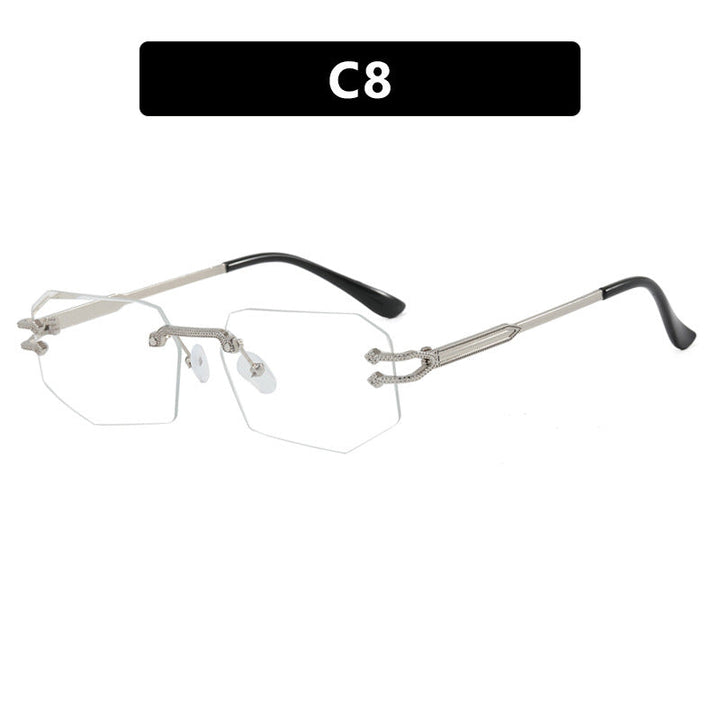 Damer geometrisk mote-solbrille Luvikno