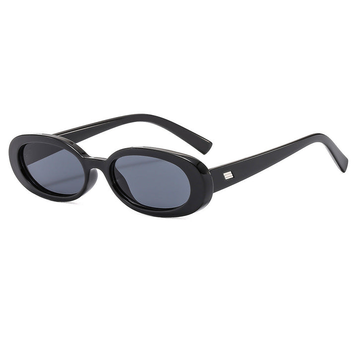 Dame stilfulle solbriller med oval ramme og trendy linser Luvikno