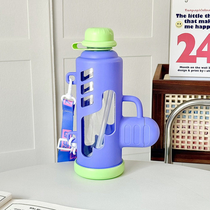 Damen Trendige Wasserflasche mit innovativem Design und praktischem Tragegriff Luvikno