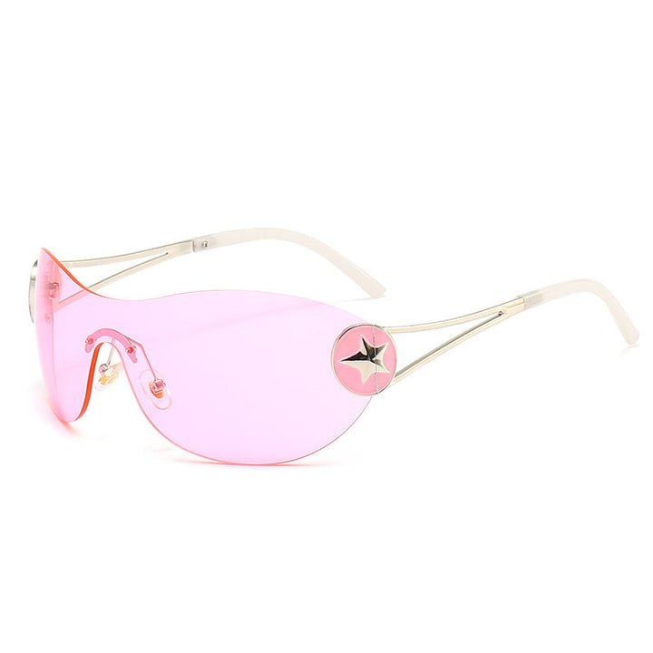 Dame Motebar Solbrille med gjennomsiktig design og stilige detaljer Luvikno