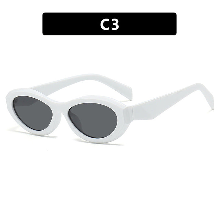 Dame elegant Cat-Eye solbrille med beskyttende UV-filter og moteramme Luvikno