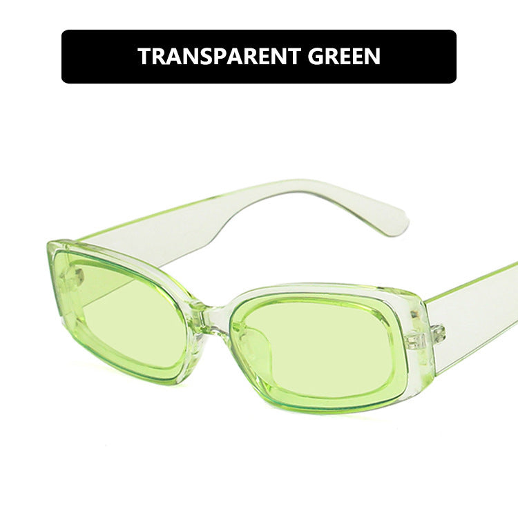 Damer futuristisk kvadratisk solbrille med transparent rammedesign og UV-beskyttelse Luvikno