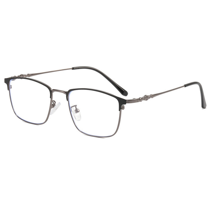 Dame moteriktig kvadratisk brille med elegant metallramme Luvikno