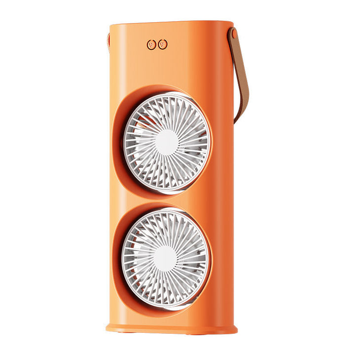 Unisex Dual-Head Bærbar Kjøle Vifte Luvikno