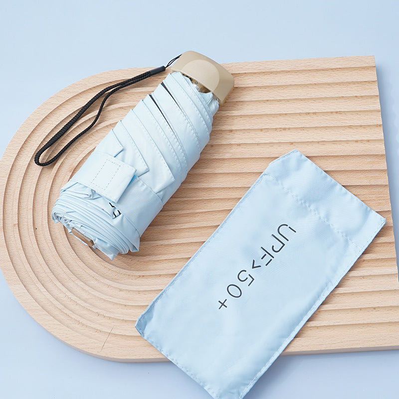 Dame UV-beskyttelse paraply med intelligent sammenleggingsmekanisme Luvikno