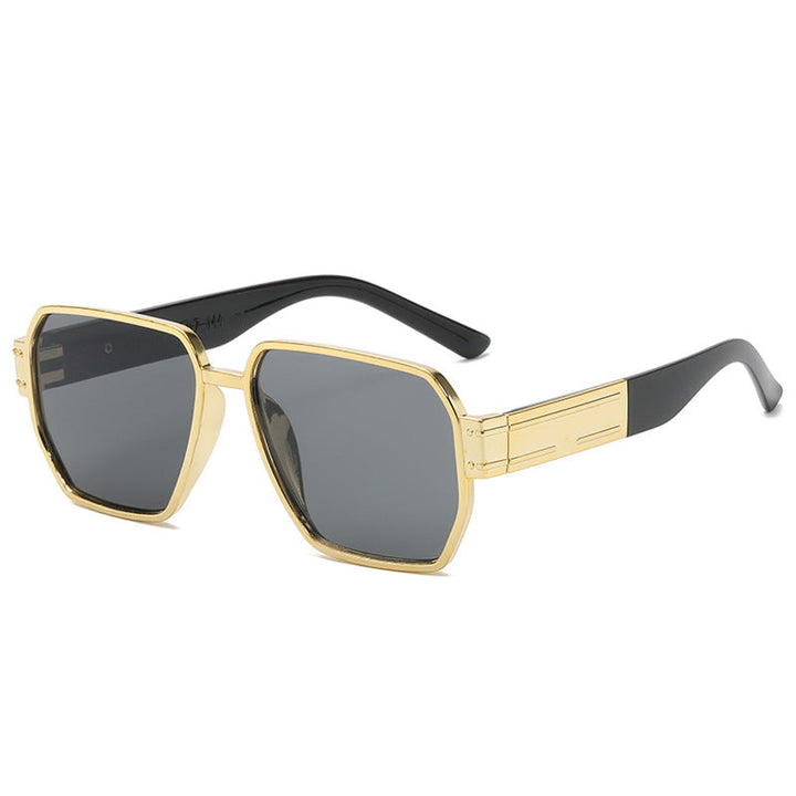 Dame moderne Oversized-solbriller med asymmetrisk ramme Luvikno