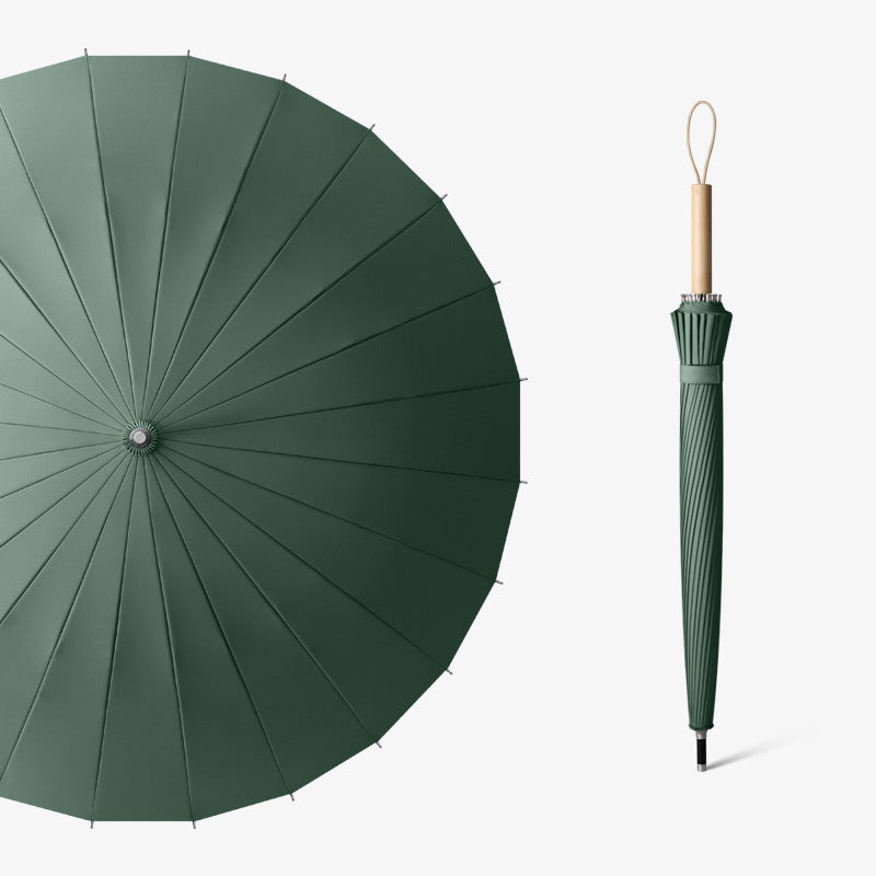 Damer elegant foldbare paraply med ergonomisk treskaft Luvikno