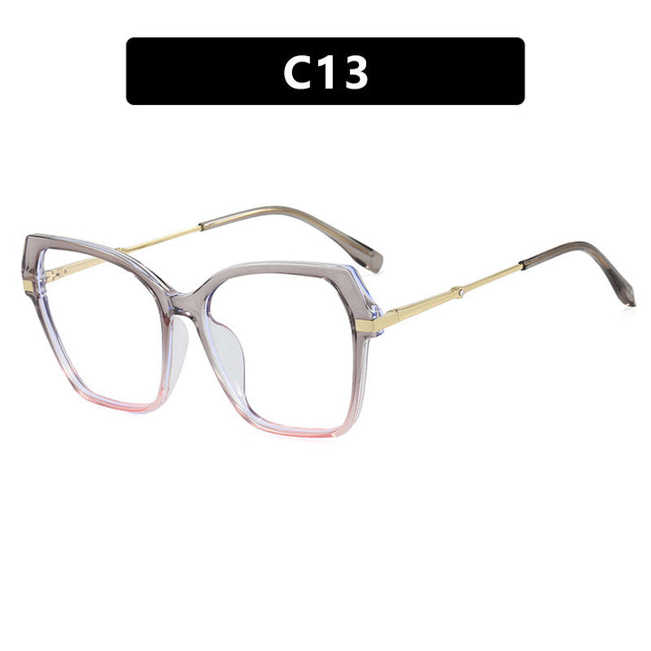 Dame kvadratisk solbrille med elegant metallramme og beskyttende UV-filter Luvikno