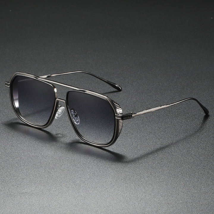 Dame Elegant solbrille med kantet metallramme Luvikno