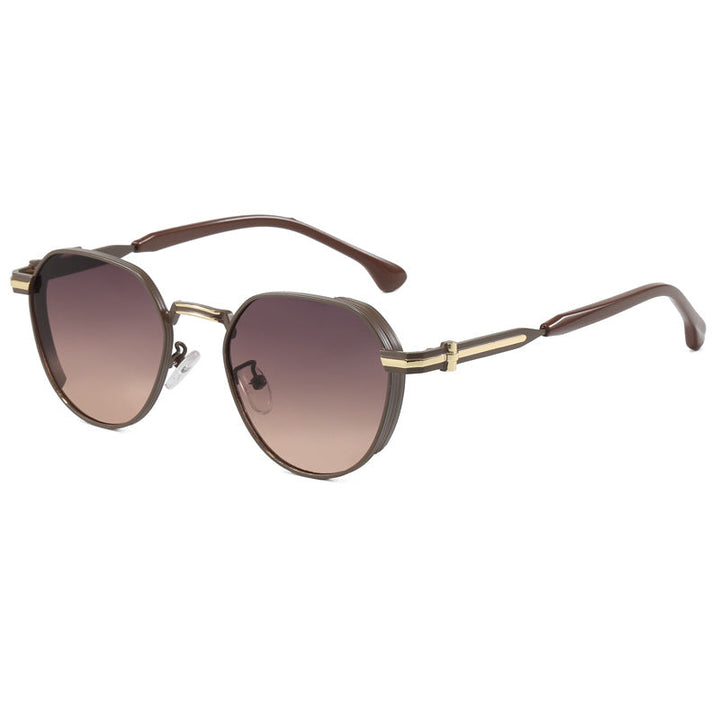Dame geometrisk solbrille i moderne design Luvikno
