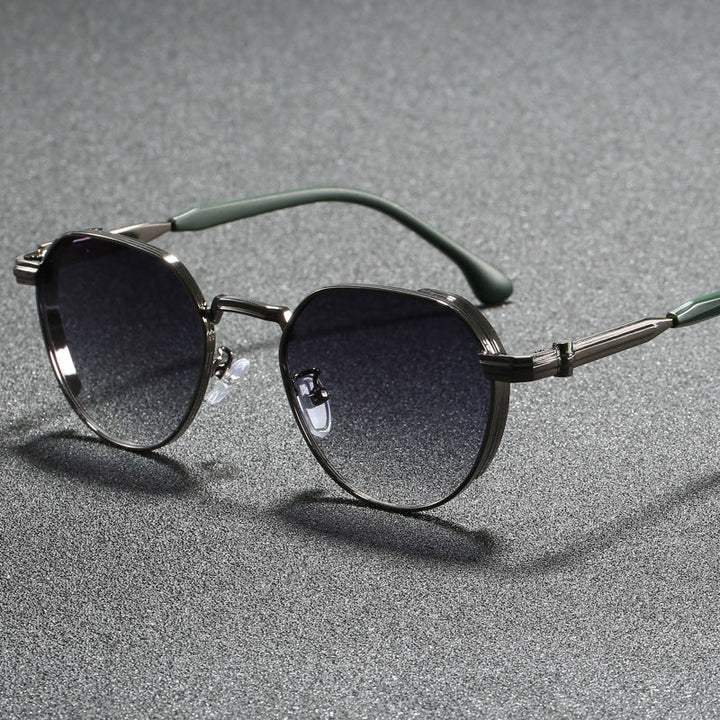 Dame geometrisk solbrille i moderne design Luvikno