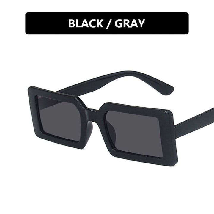 Dame kvadratisk solbrille med moderne, bred ramme og beskyttende UV-filter Luvikno