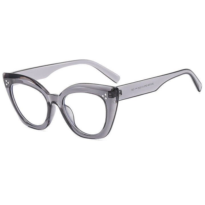 Dame Cat-Eye solbriller med luksuriøse detaljer Luvikno