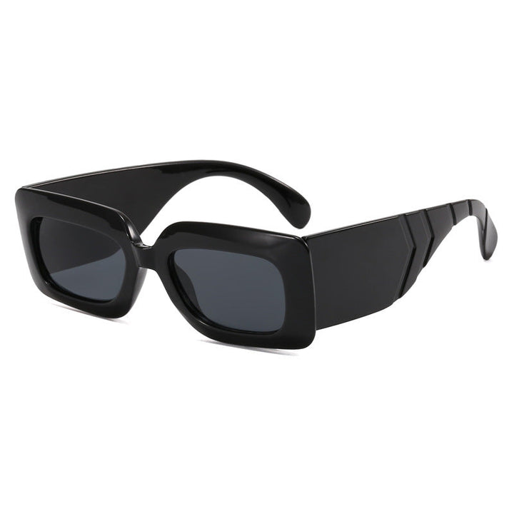 Dame oversized solbriller i moteriktig slangekinn-look Luvikno