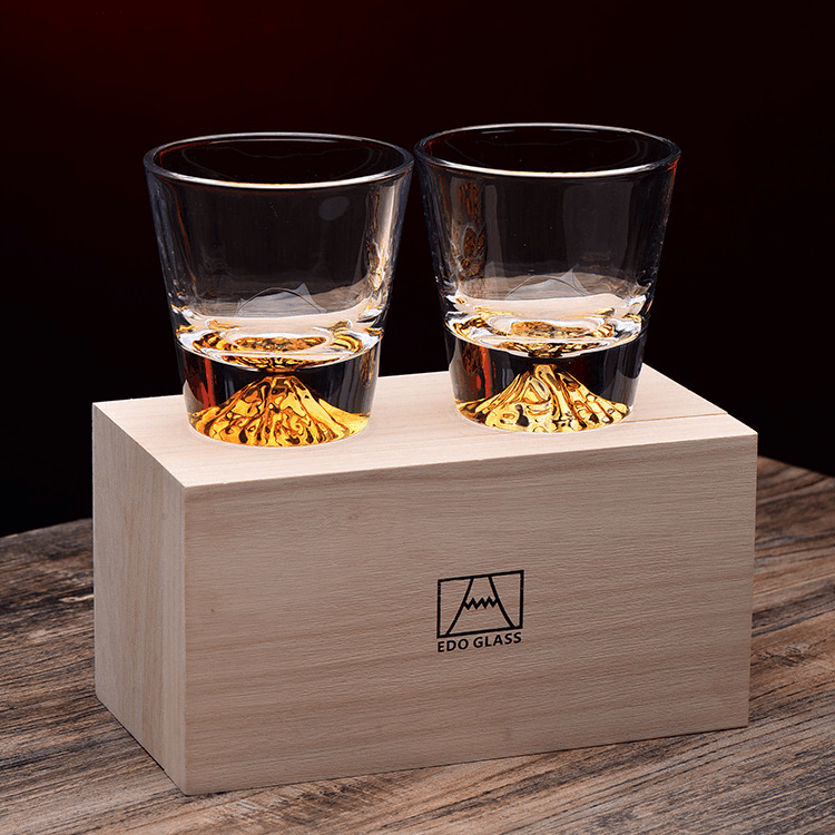 Japanske Mount Fuji Whisky Glass Sett | Luvikno