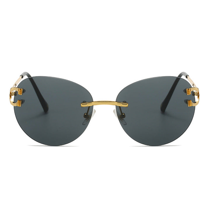 Damer elegant Cat-Eye solbriller med gullsenter og UV-beskyttelse Luvikno