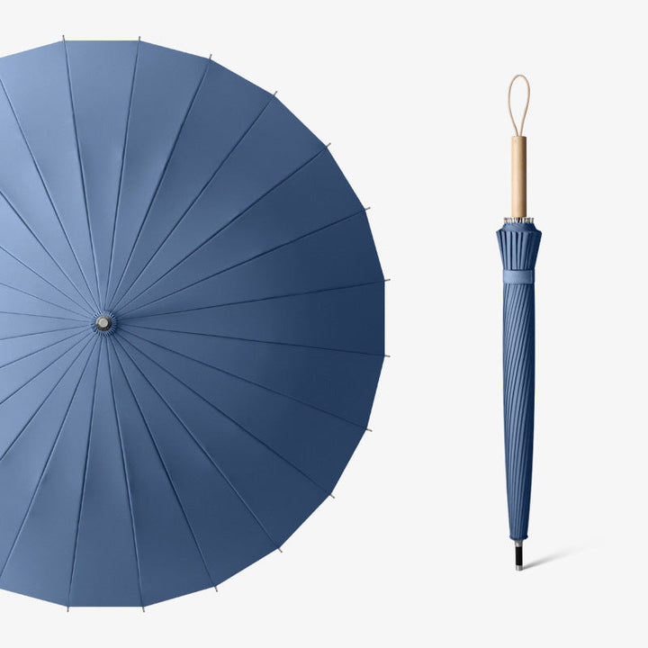 Damer elegant foldbare paraply med ergonomisk treskaft Luvikno