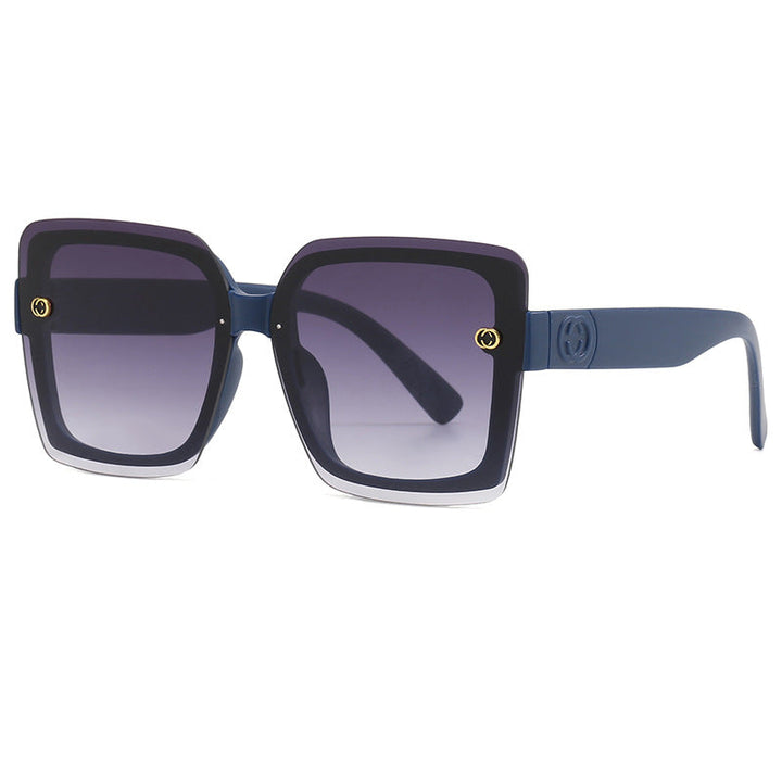 Dame oversized kvadratisk solbrille med elegant ramme Luvikno