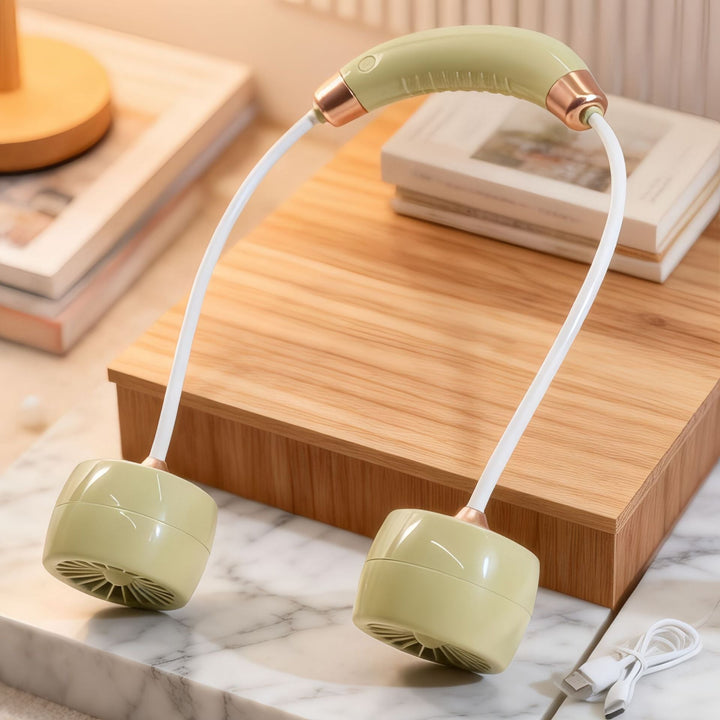 Bærbar nakkevifte med fleksibelt design og USB-tilkobling Luvikno