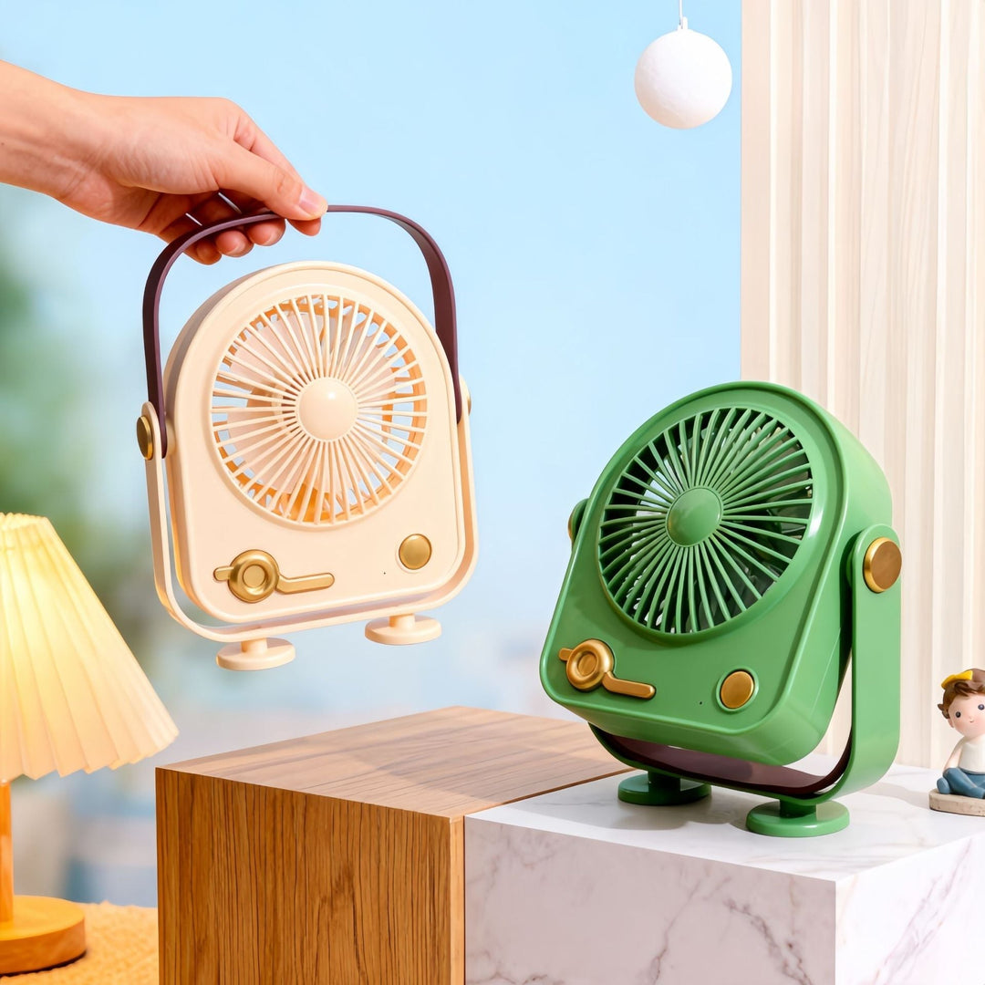 Dame bærbar Mini Vifte i Retro Design Luvikno