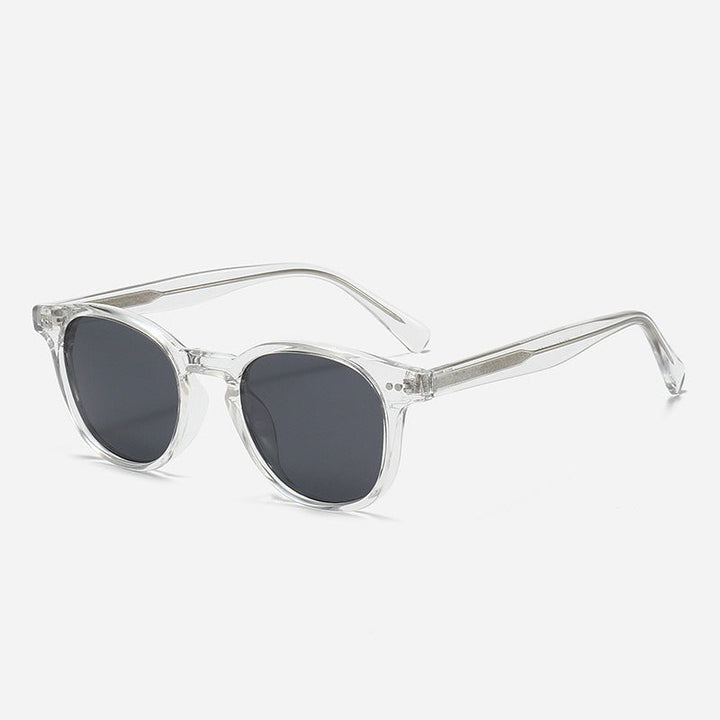 Dame Rund solbrille med stilfullt mønster og UV-beskyttelse Luvikno