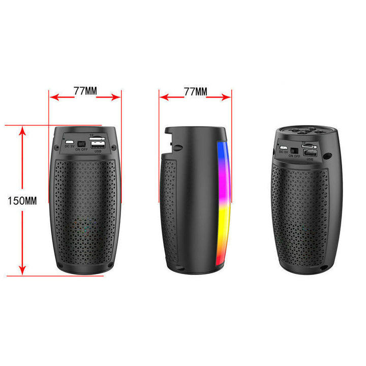 Dame multifunksjonell Bluetooth-høyttaler med LED-lyseffekter Luvikno
