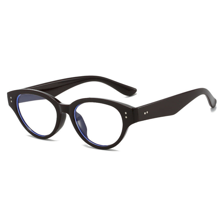 Dame Cat-Eye solbriller med retro-inspirert rammestruktur Luvikno