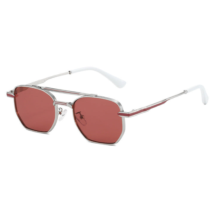 Dame moderne geometrisk solbrille Luvikno