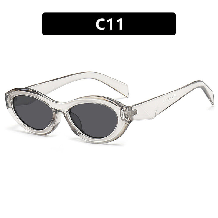 Dame elegant Cat-Eye solbrille med beskyttende UV-filter og moteramme Luvikno