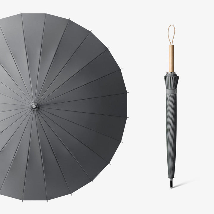 Dame elegant faltparaply med ergonomisk treratt og vindmotstandsdyktig konstruksjon Luvikno