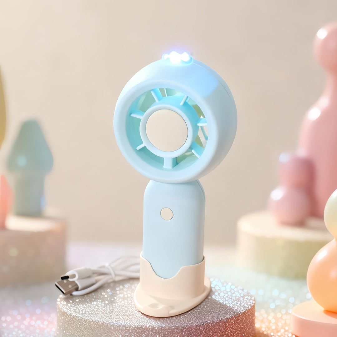 Dame Håndholdt Vifte med LED-lampe Luvikno