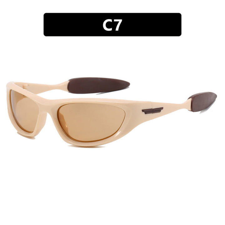 Dame sportlig solbrille med gummiert design Luvikno