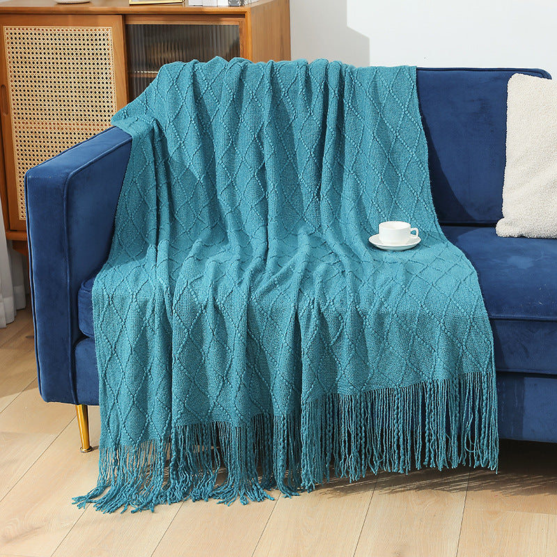 Damer cozy strikket teppe Luvikno