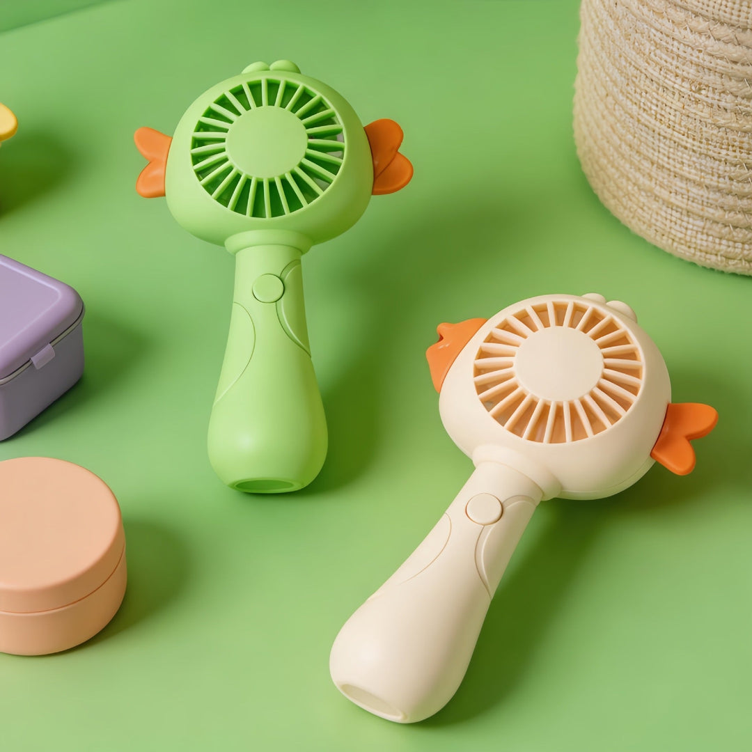 Unisex nan tragbar håndventilator med søtt dyredesign, USB-oppladbar og barnesikker Luvikno