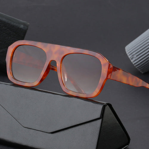Dame oversized kvadratisk solbrille med moderne design Luvikno