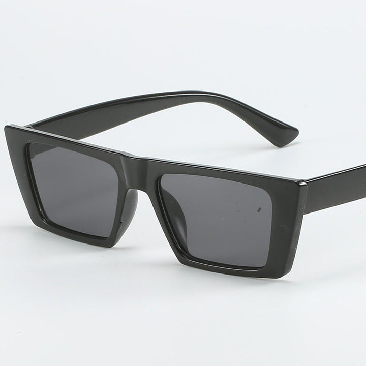 Dame geometrisk solbrille med trendy, firkantet ramme Luvikno