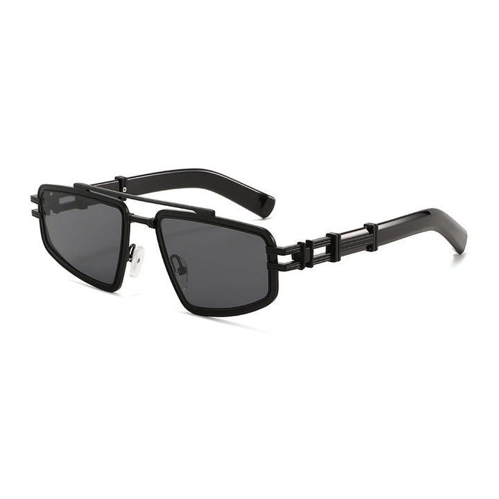 Dame Designer-solbrille med filigran metallramme og polariserte glass Luvikno