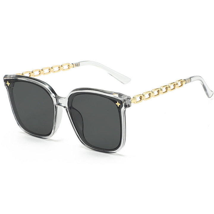 Dame Designer-solbrille med elegante lenker Luvikno