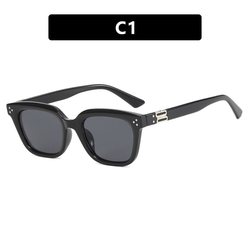 Dame oversized solbrille i moderne geometrisk design Luvikno