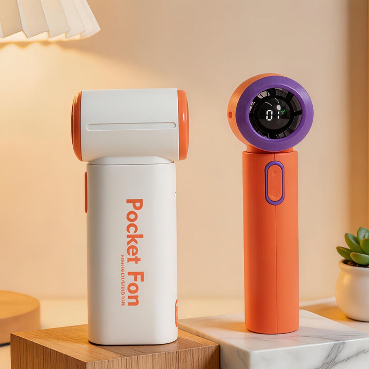 Unisex Bærbar Mini Vifte med LED-skjerm Luvikno
