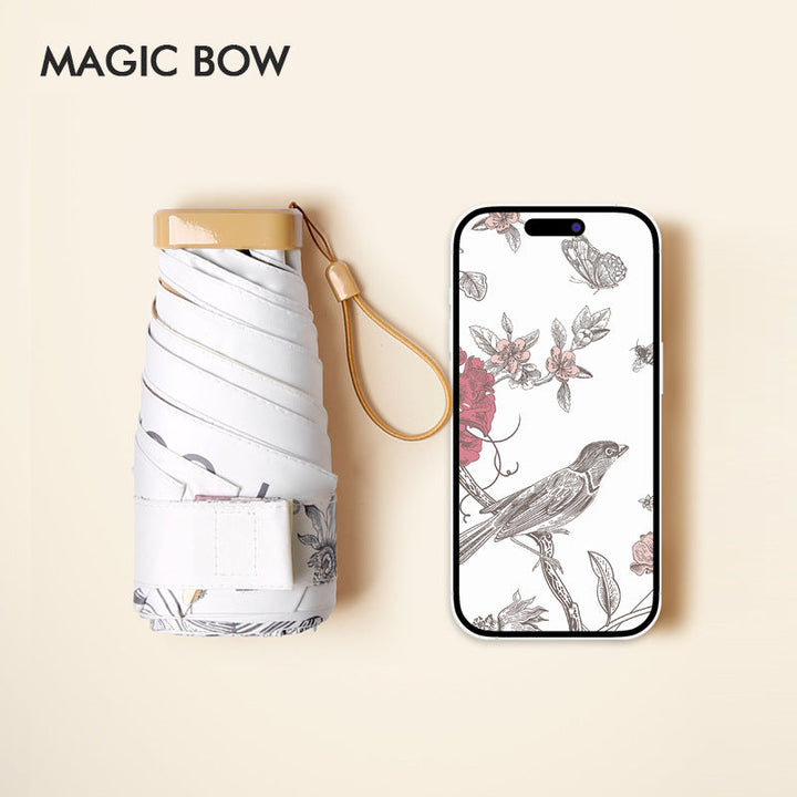 Dame floral sammenleggbare paraply Luvikno